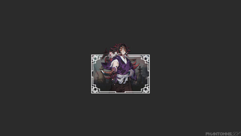 Anime Character with Red Hair — Black, Dramatic, Sword