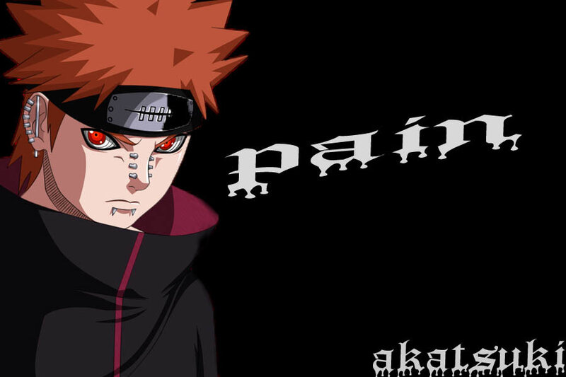 Anime Character with Red Hair — Black, Serious