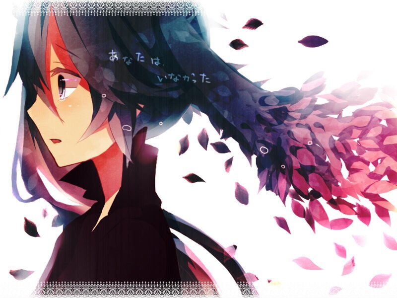 Anime Character with Red Hair — Black