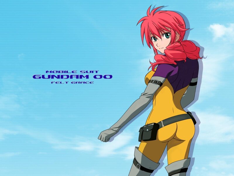 Anime Character with Red Hair — Blue, Calm
