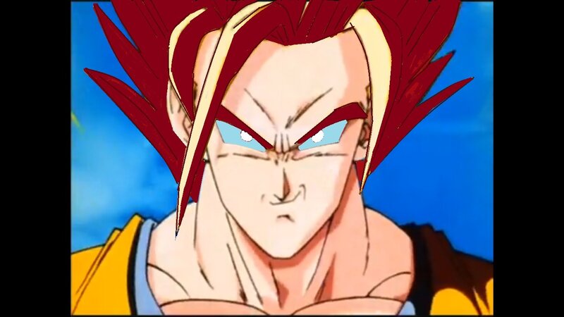 Anime Character with Red Hair — Blue, Intense