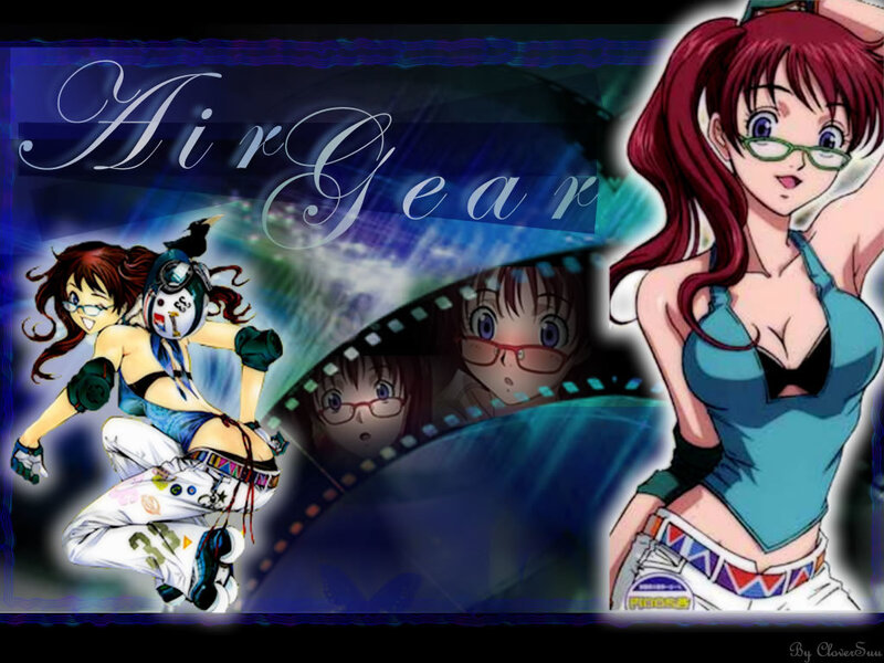 Anime Character with Red Hair — Blue