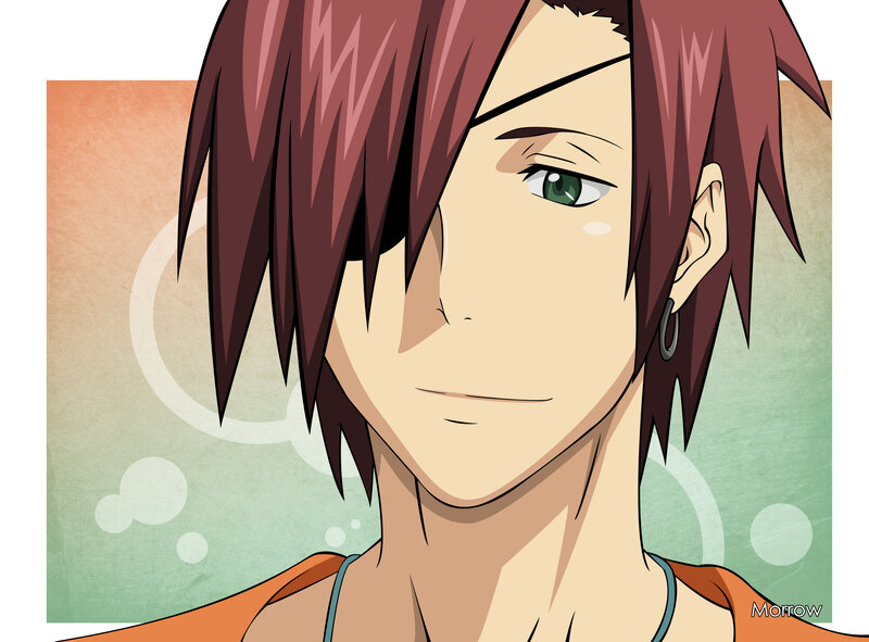 Anime Character with Red Hair — Brown, Calm