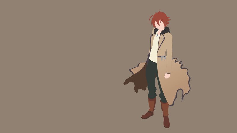 Anime Character with Red Hair — Brown, Neutral