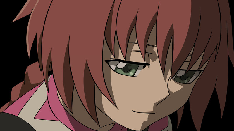 Anime Character with Red Hair — Brown, Serious, Green Eyes
