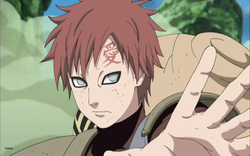 Anime Character with Red Hair — Brown, Serious