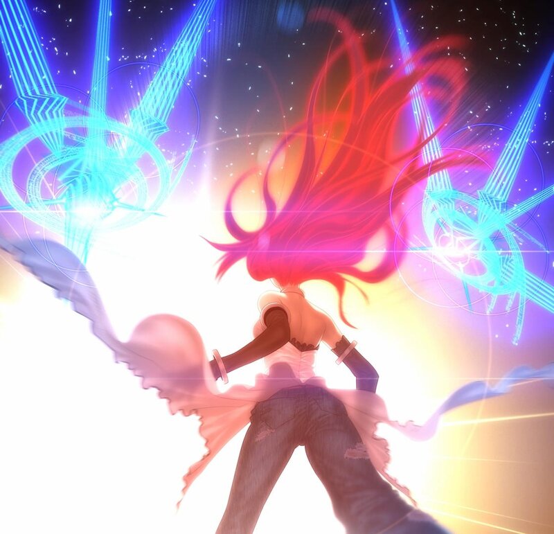 Anime Character with Red Hair — Dramatic, Digital Art, Long Red Hair