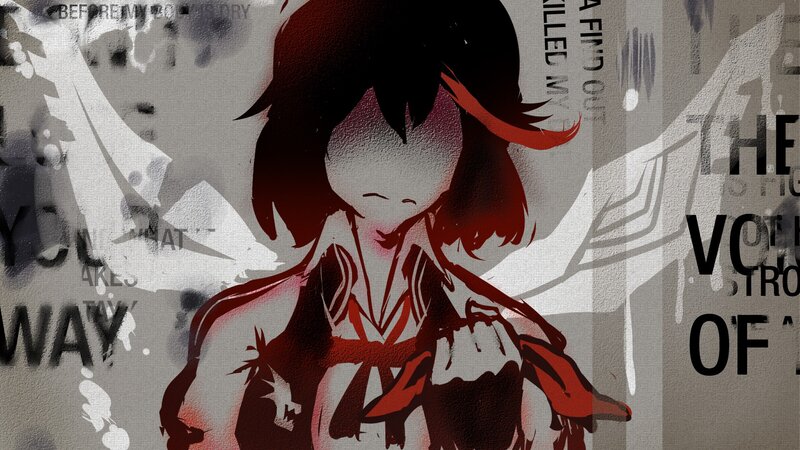 Anime Character with Red Hair — Dramatic, Digital Art, Text