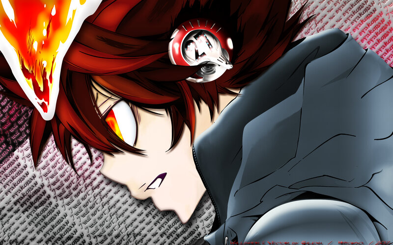 Anime Character with Red Hair — Dramatic, Manga, Fire
