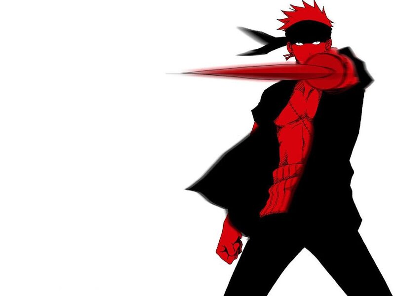 Anime Character with Red Hair — Dramatic, Manga, Red Scarf
