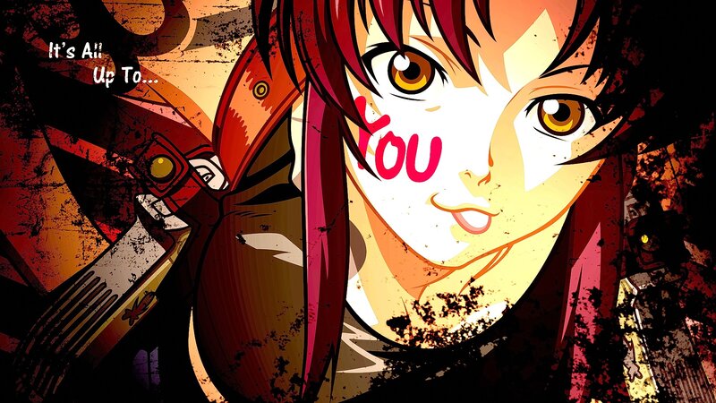 Anime Character with Red Hair — Dramatic, Manga, Text, Weapon