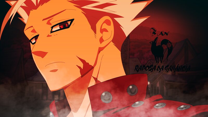 Anime Character with Red Hair — Dramatic, Night, Fox Silhouette