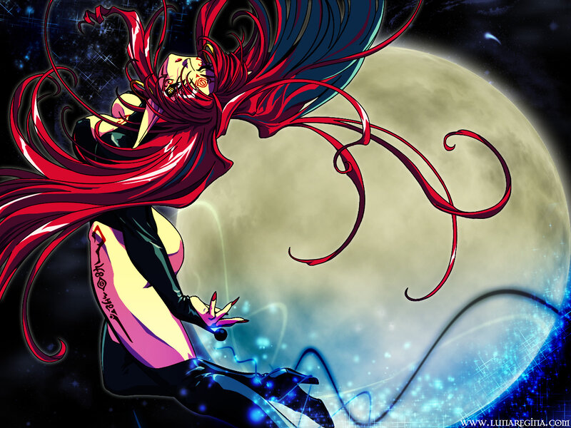 Anime Character with Red Hair — Dramatic, Night, Manga