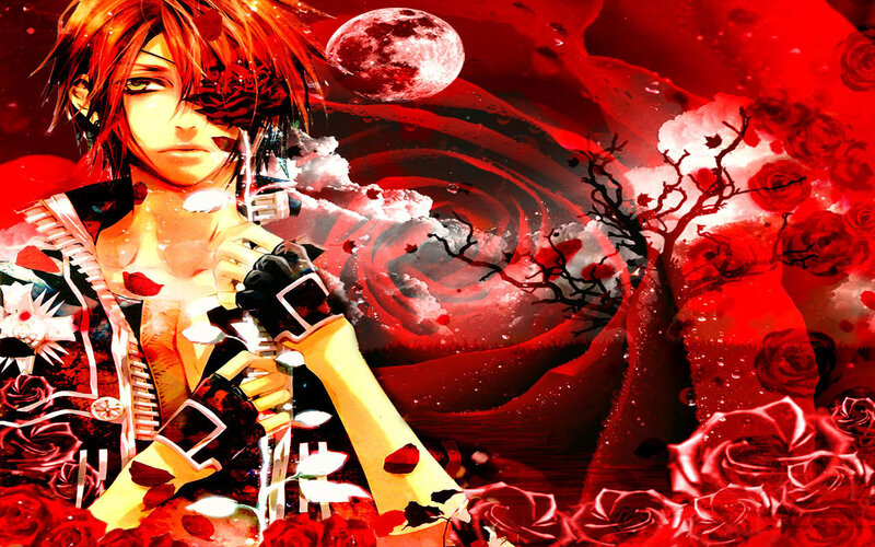 Anime Character with Red Hair — Dramatic, Night