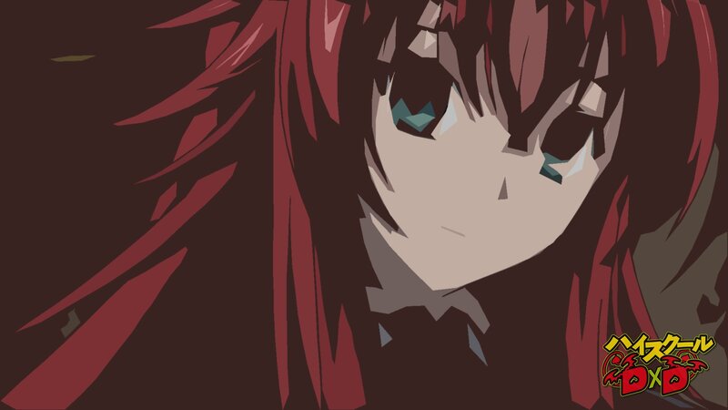 Anime Character with Red Hair — Dramatic, Red Hair, Blue Eyes, Logo
