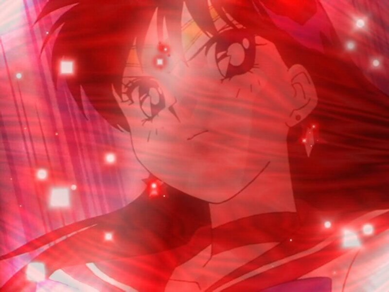 Anime Character with Red Hair — Dramatic, Red Light