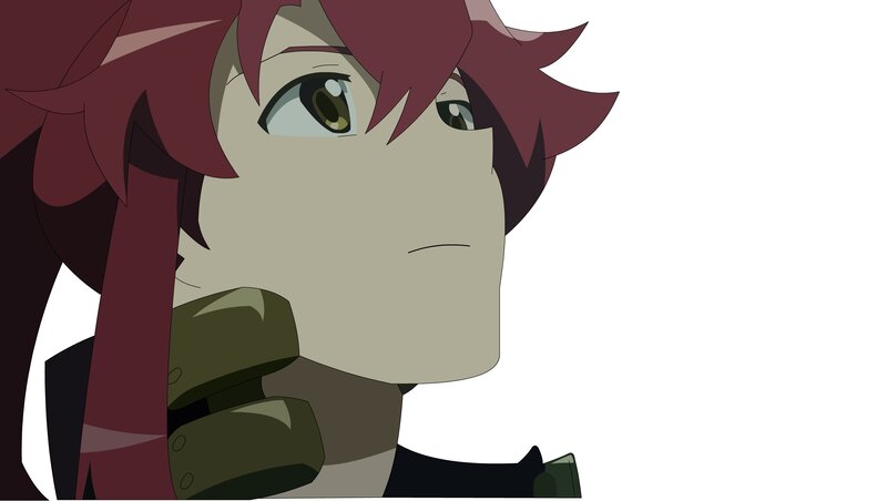 Anime Character with Red Hair — Maroon