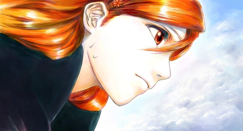Anime Character with Red Hair — Orange, Dramatic, Afternoon