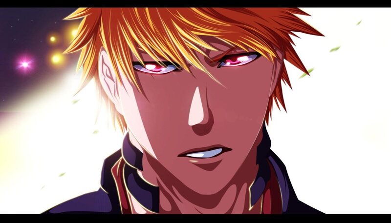 Anime Character with Red Hair — Orange, Dramatic, Night