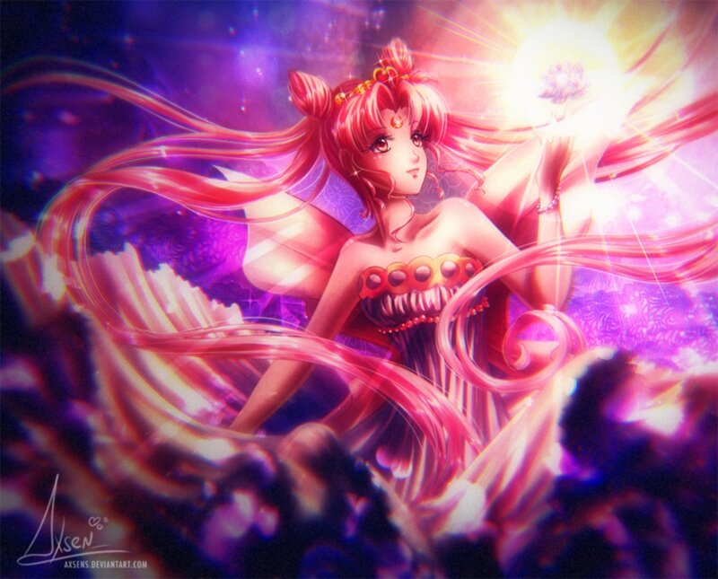 Anime Character with Red Hair — Purple, Dramatic