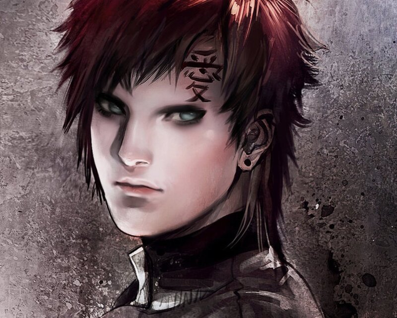 Anime Character with Red Hair — Serious, Manga, Tattoo