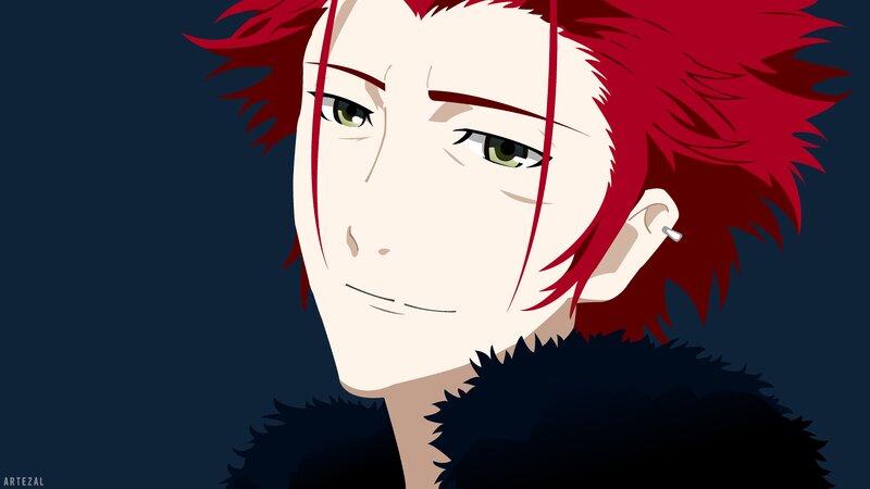 Anime Character with Red Hair — Serious, Night