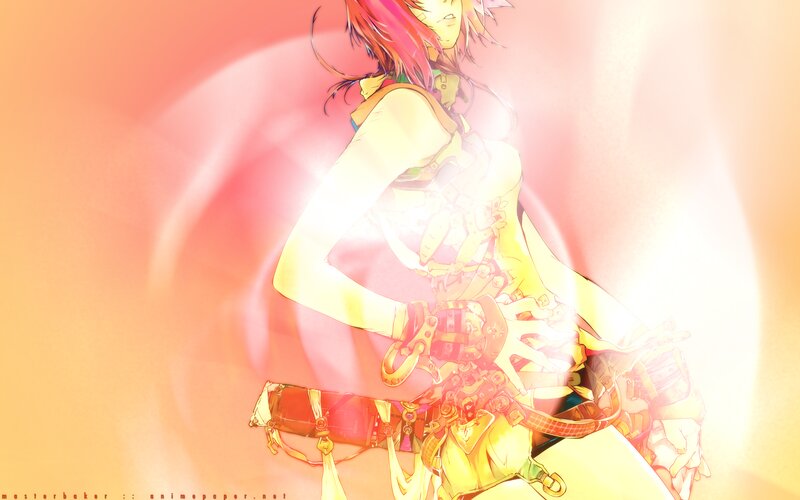 Anime Character with Red Hair — Yellow