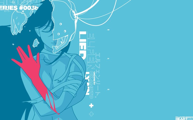 Anime Character with Red Hand — Blue