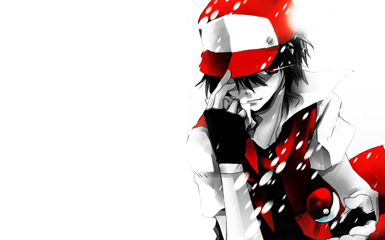 anime character with red hat
