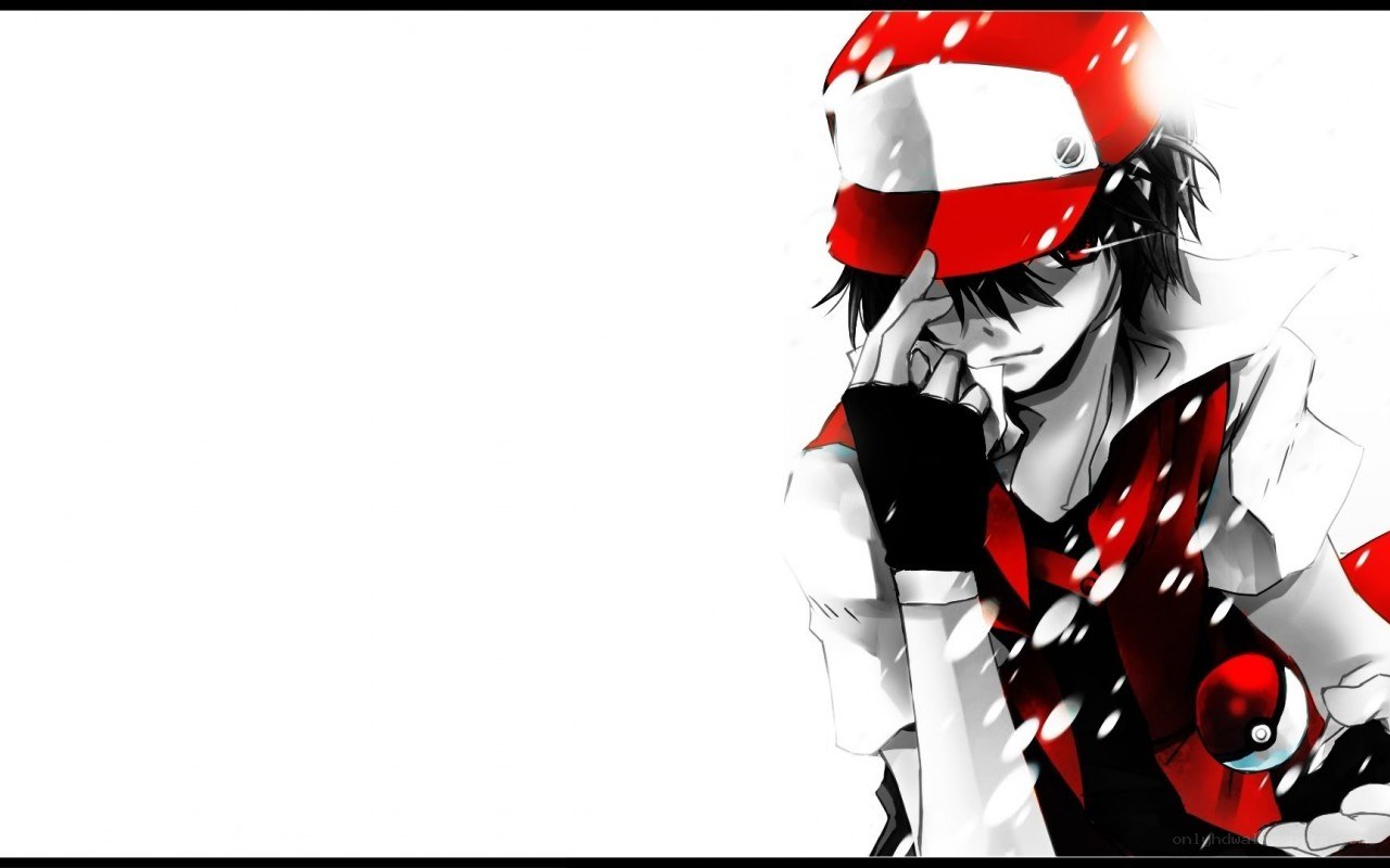 anime character with red hat