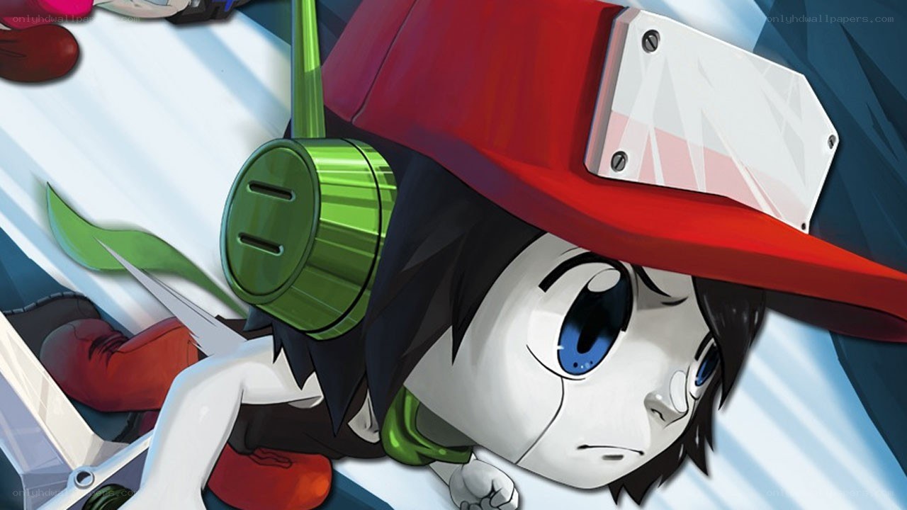 anime character with red hat