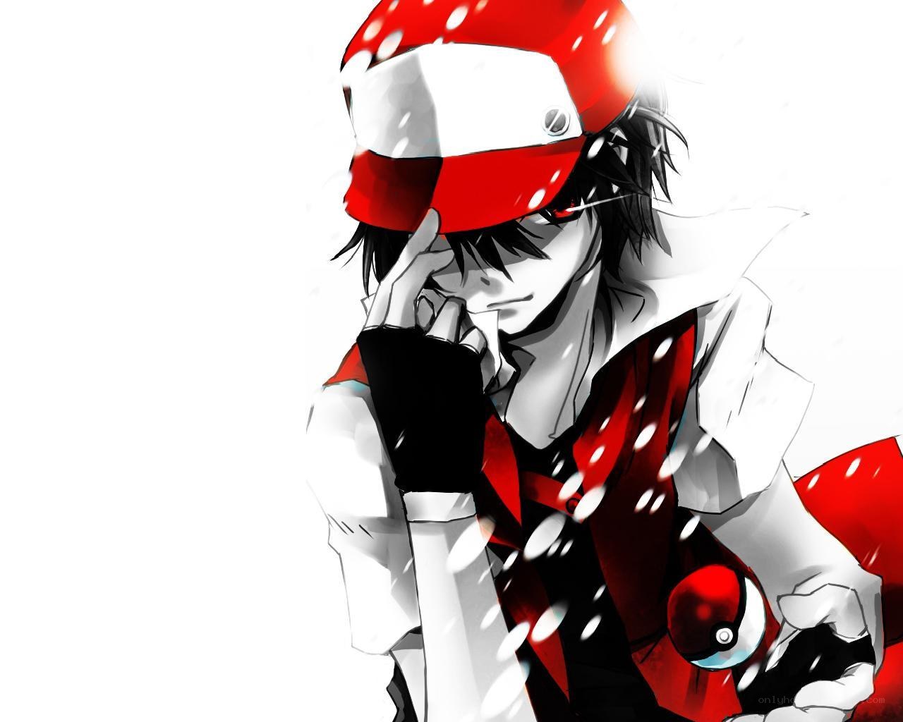 anime character with red hat