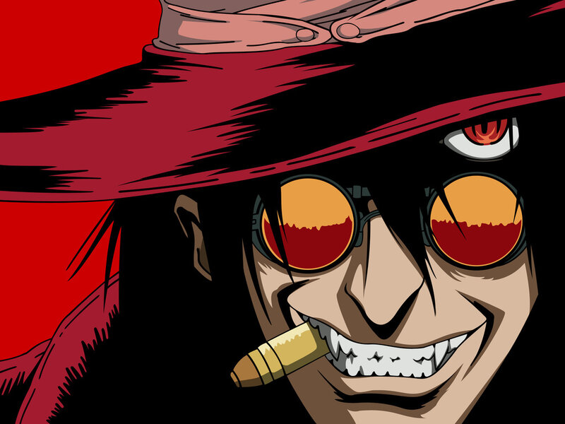 Anime character with red hat and glasses