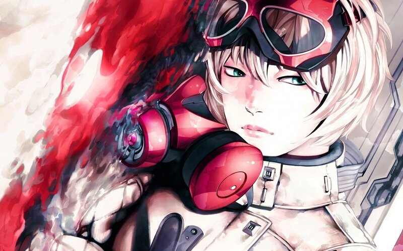Anime Character with Red Headphones