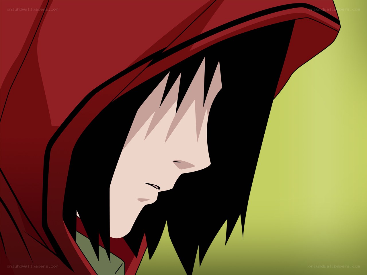 anime character with red hood