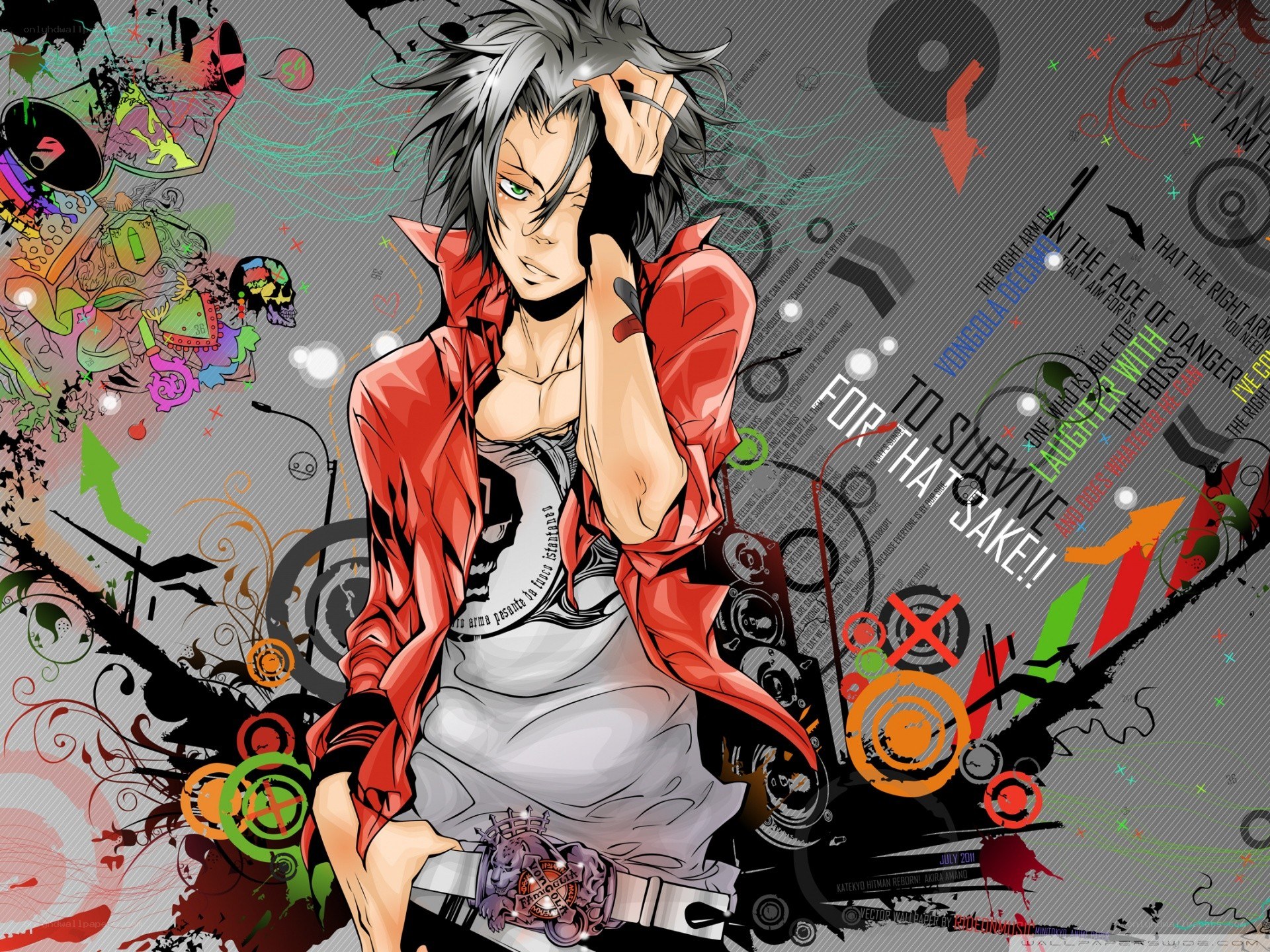 Anime character with red jacket