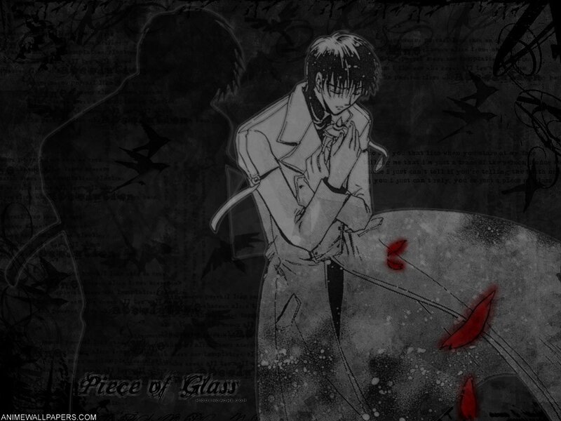 Anime character with red leaves