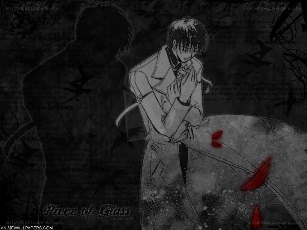 Anime character with red leaves