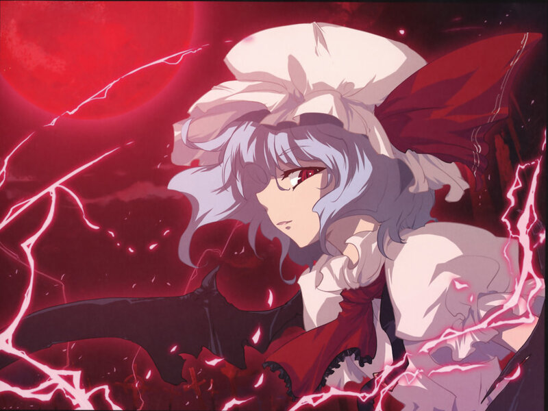 anime character with red lightning