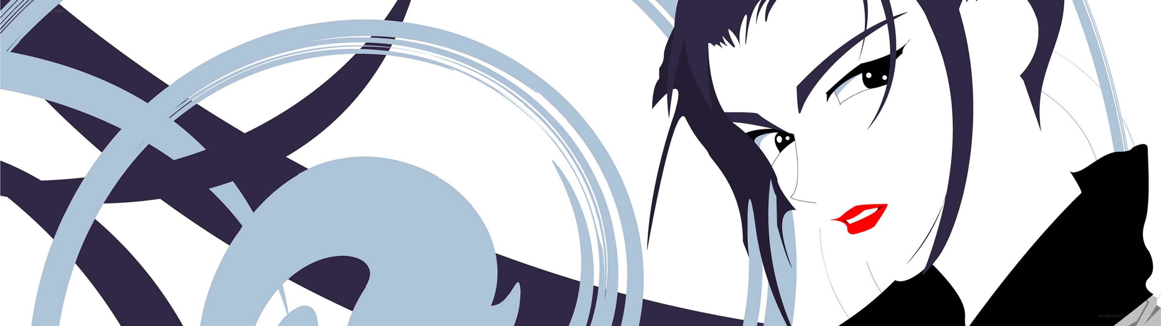 anime character with red lips