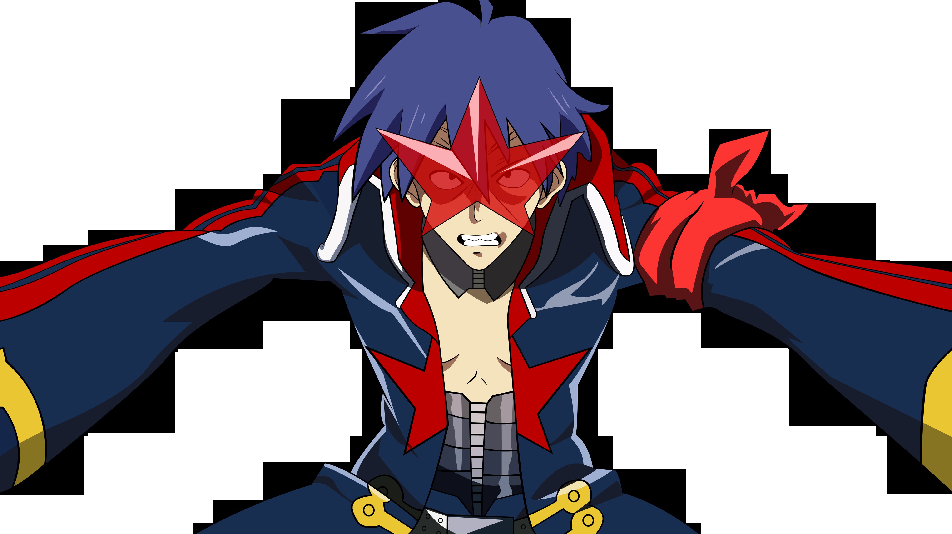anime character with red mask