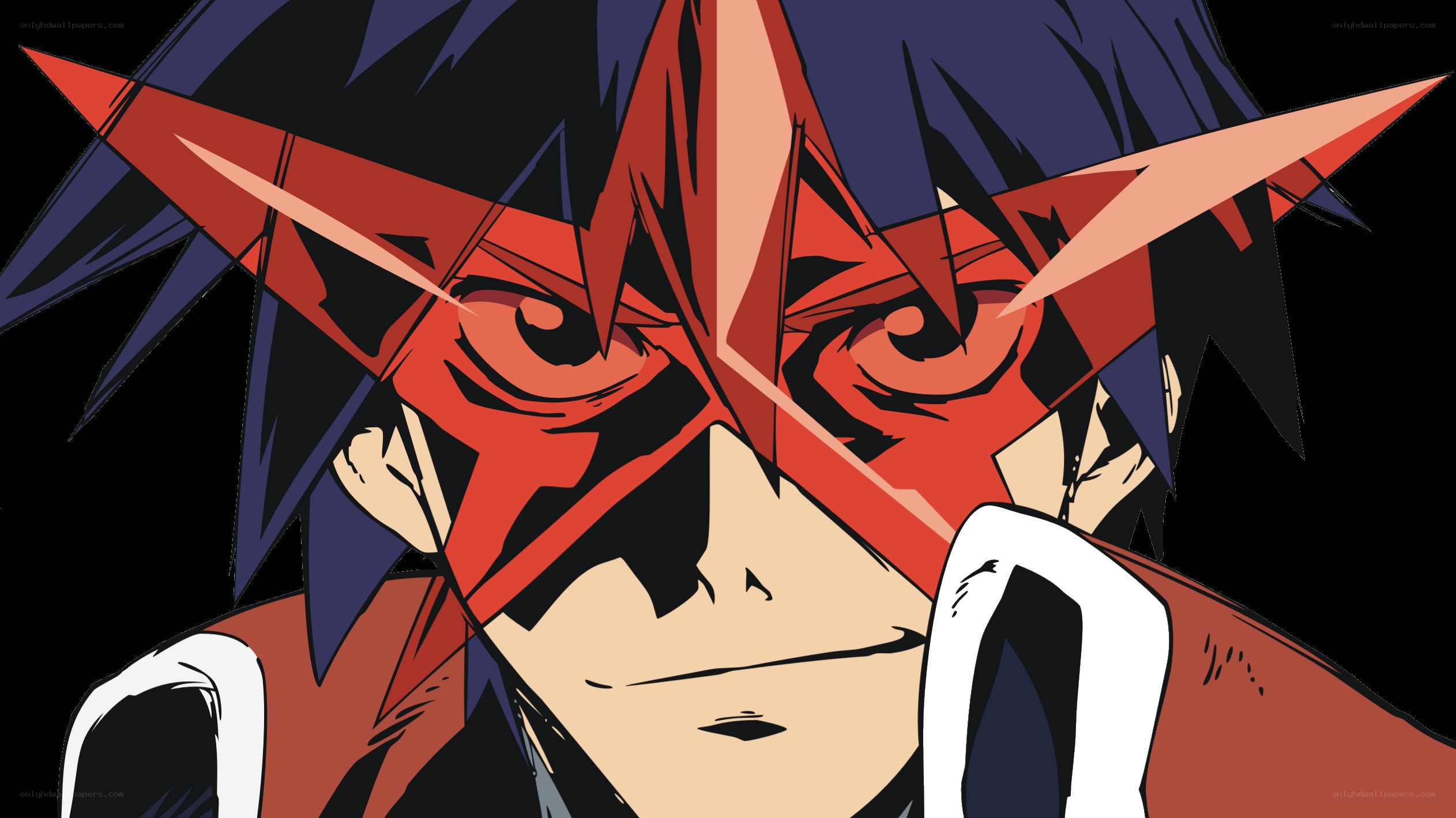anime character with red mask
