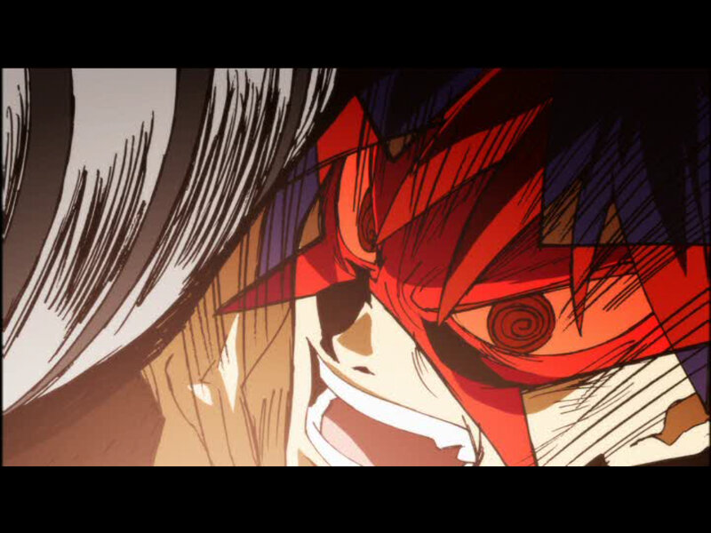 anime character with red mask