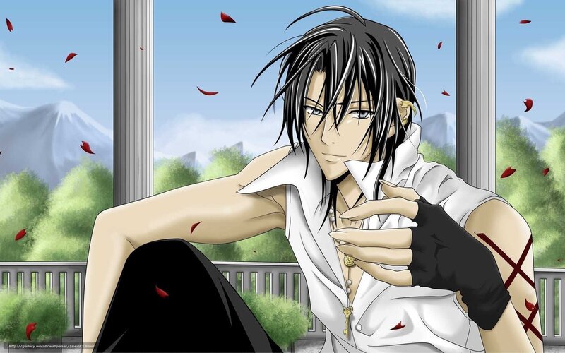 anime character with red petals