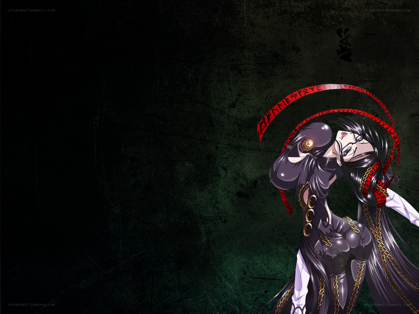 anime character with red ribbon