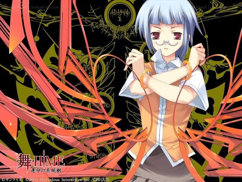 Anime character with red ribbons