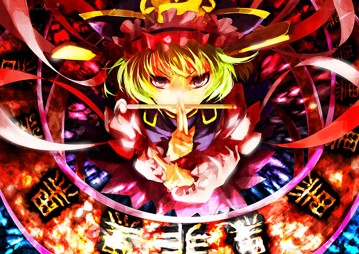 anime character with red ribbons