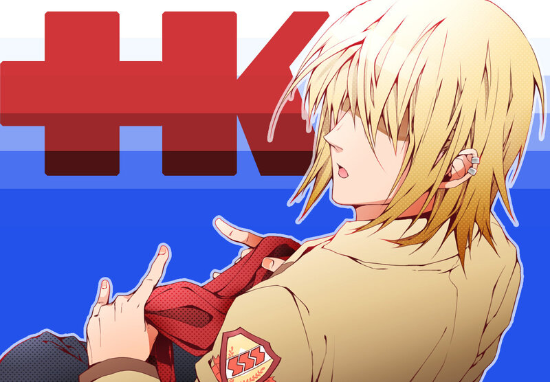 anime character with red scarf