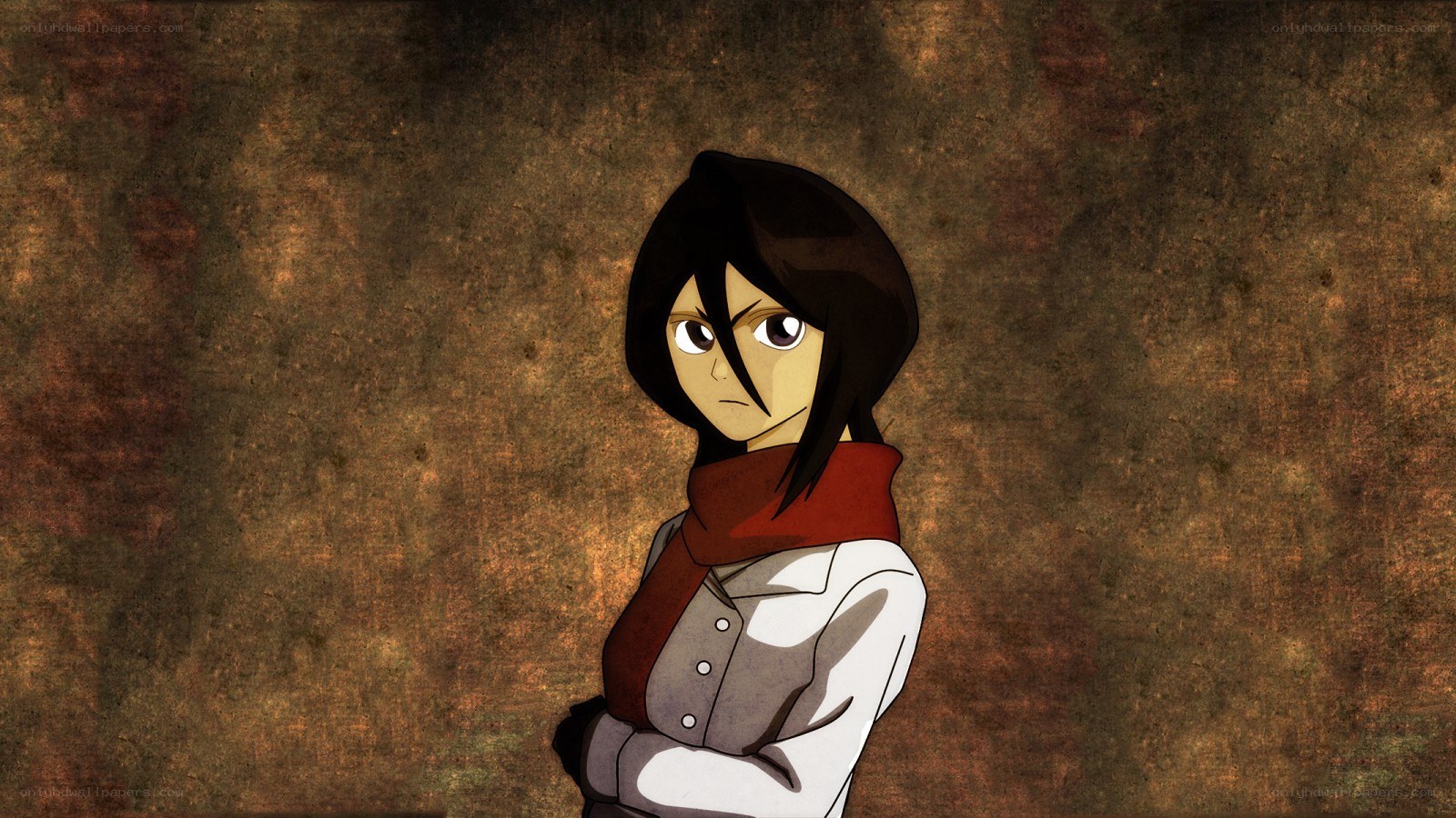 anime character with red scarf