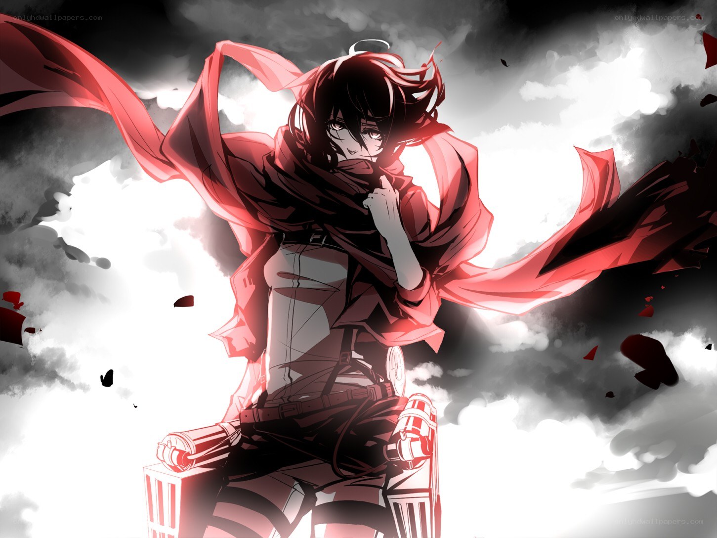 anime character with red scarf